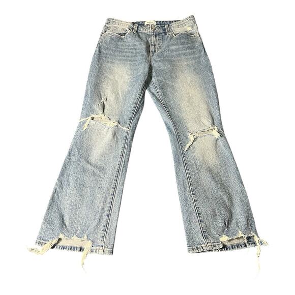 pistola Denim - PISTOLA Revolve Lennon in Distressed‎ High Rise Crop Bootcut Sz 29 Stretch Jeans